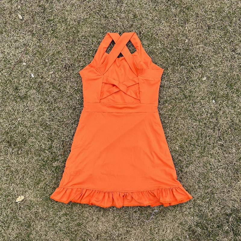 Uu-L2164 Yoga Dresses Girls Gym Clothes Skirts For Kids Active Workout Sports Tennis Dreess