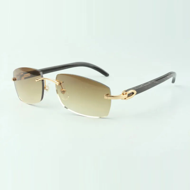 Classic buffs sunglasses 3524026 with black textured horns legs glasses Direct sales size: 56-18-140 mm