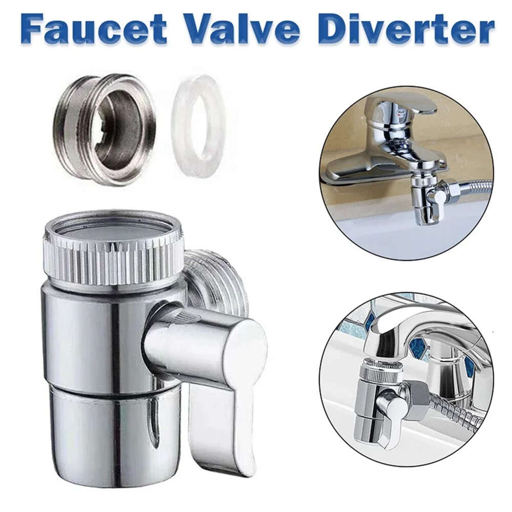 New Zinc Alloy Switch Faucet Adapter Kitchen Sink Splitter Diverter Vae Water Tap Connector Toilet Bidet Shower Kichen Accessories