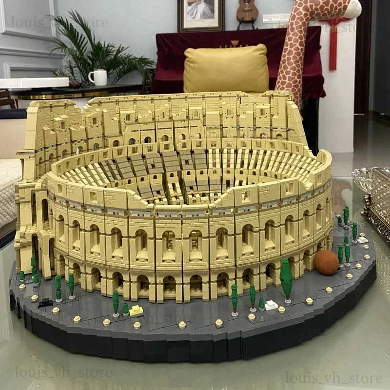 Free shipping IN STOCK 9036Pcs 86000 Movie Series Architecture City The Italy Roman Colosseum Model Building Blocks 10276 Bricks Kids Toys