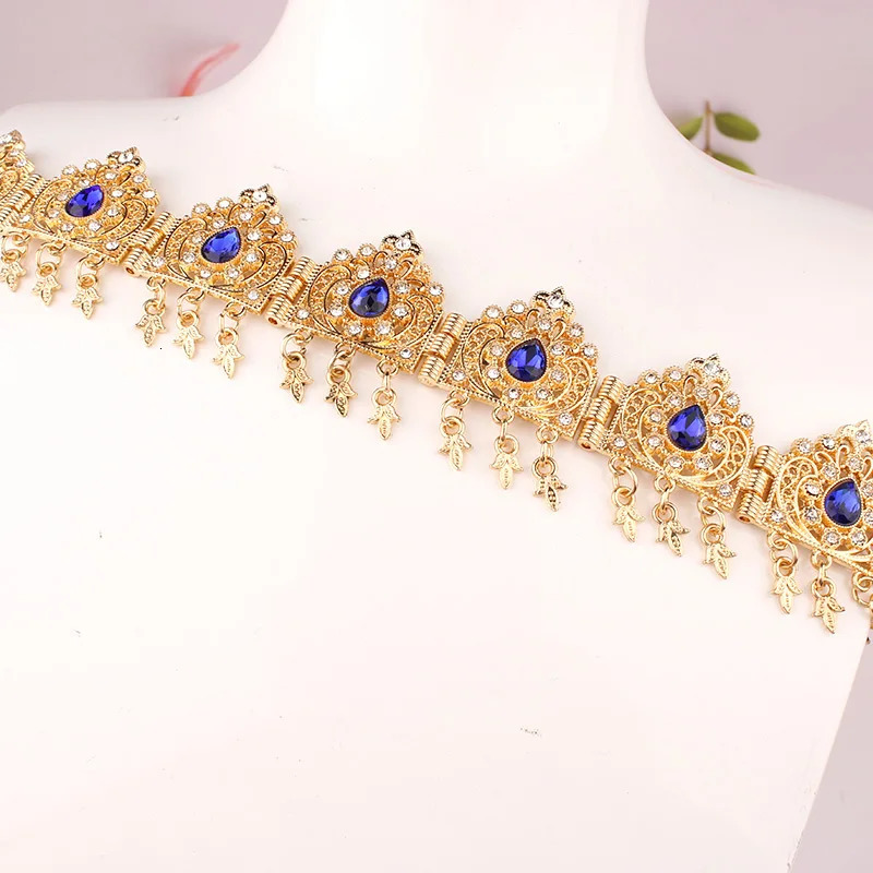 Algeria Tassel Forehead Chain Headband Bridal Hair Accessories Arabian Wedding Jewelry Wholesale Tiara Headbands 240311