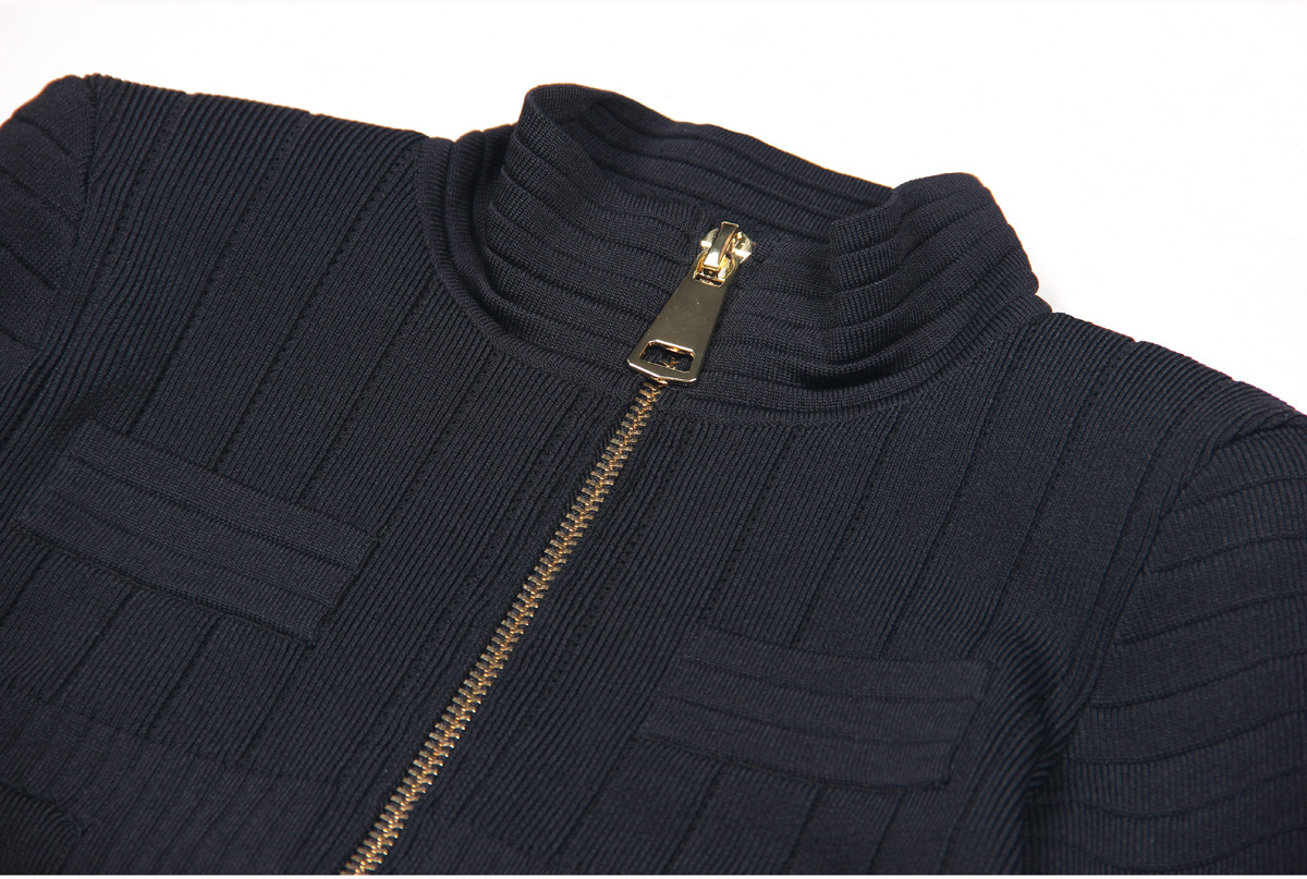 3020 2024 Runway Spring Summer Brand Same Style Sweater Long Sleeve Crew Neck Fashion Clothes Black White