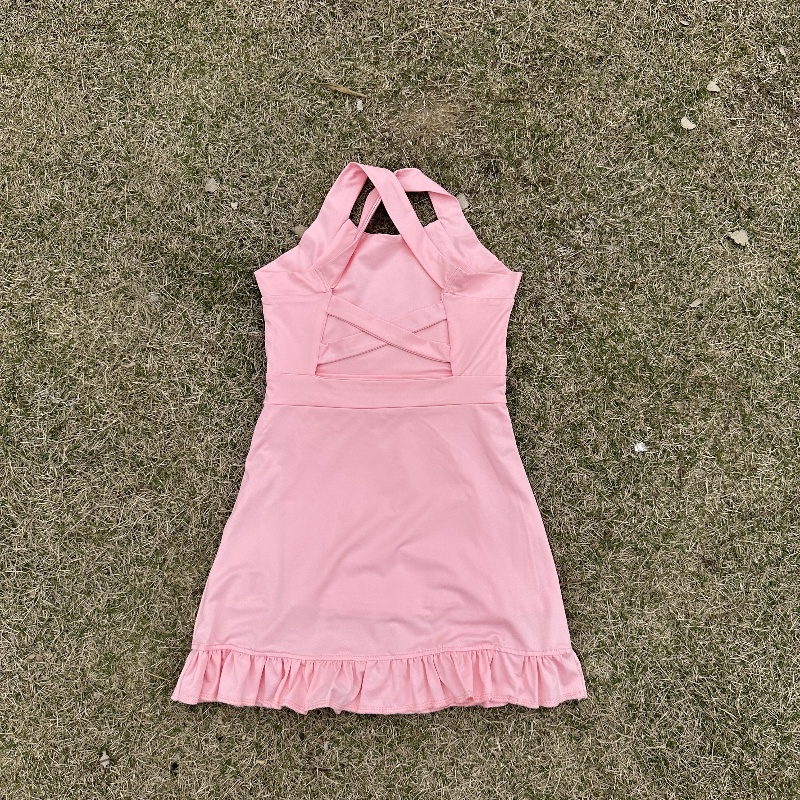 Uu-L2164 Yoga Dresses Girls Gym Clothes Skirts For Kids Active Workout Sports Tennis Dreess