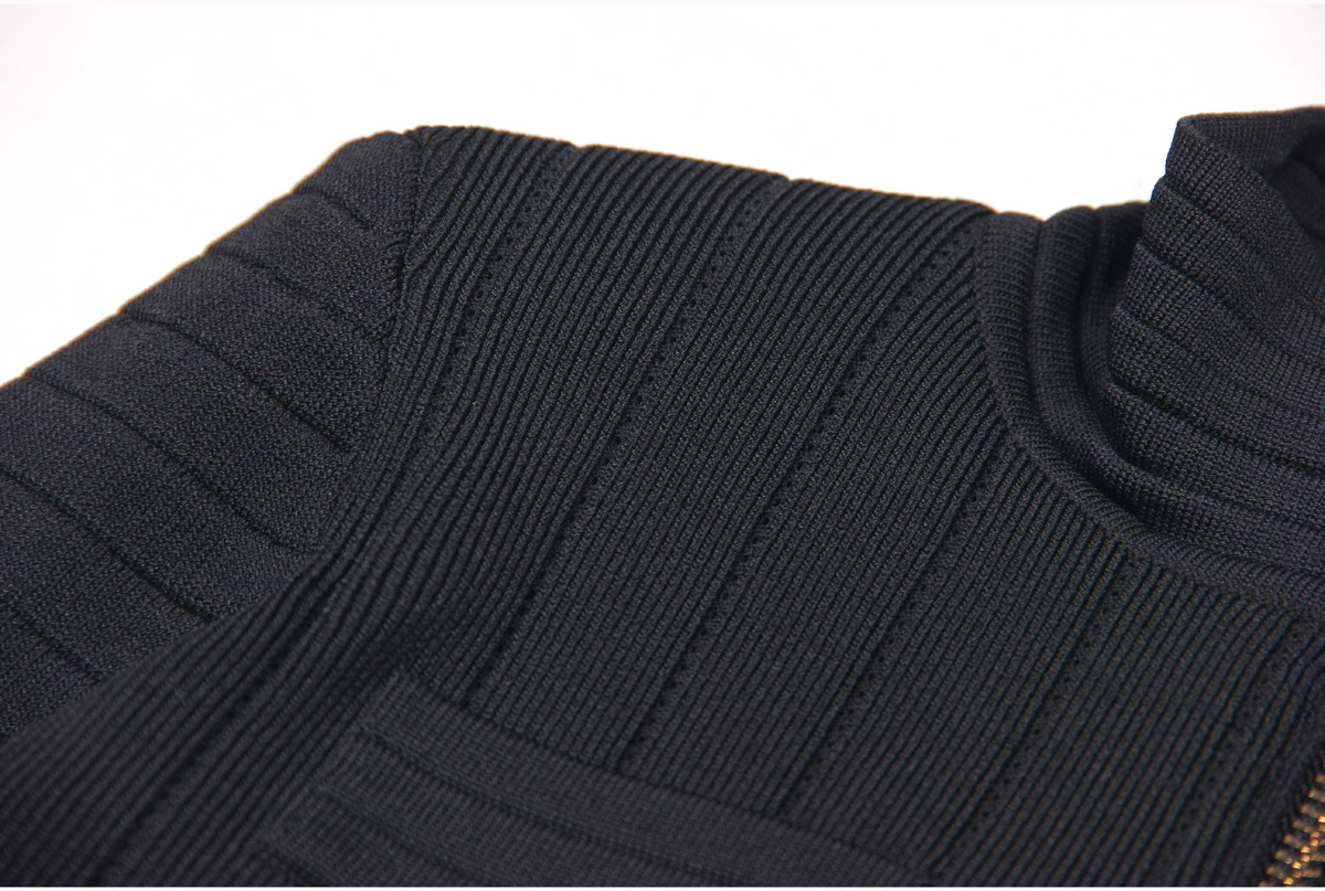 3020 2024 Runway Spring Summer Brand Same Style Sweater Long Sleeve Crew Neck Fashion Clothes Black White