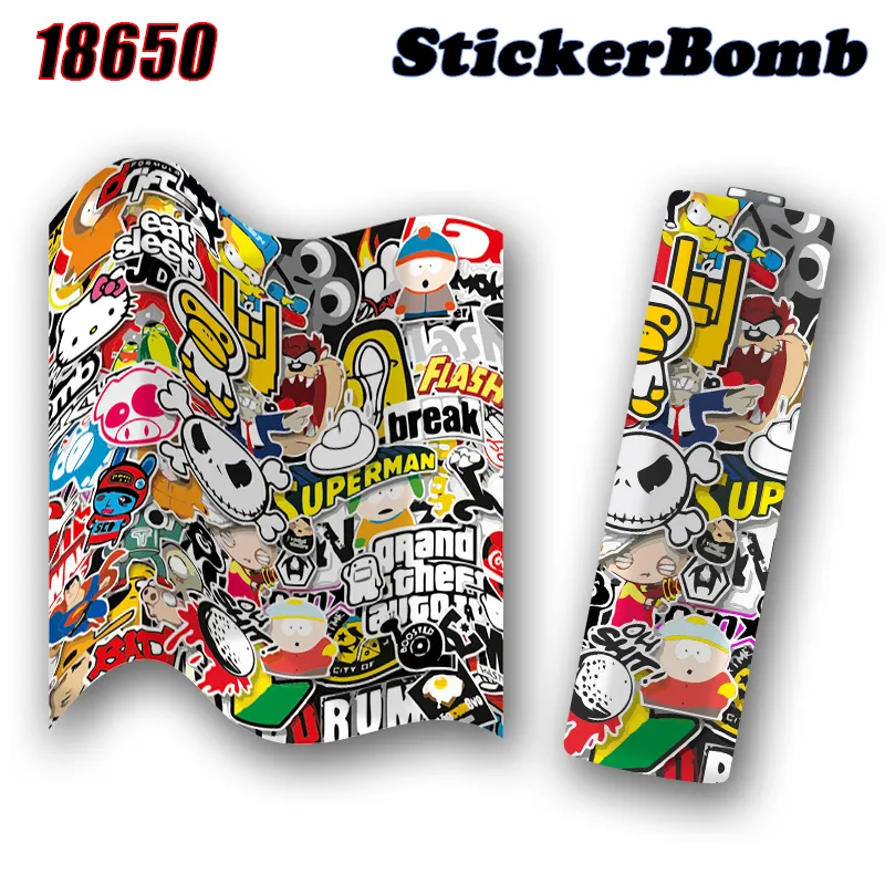 Battery Wrap Electronics For 18650 20700 21700 Series Batteries Shrink PVC Sticker Cover Sleeve Colorful Patterns Wraps skin LL