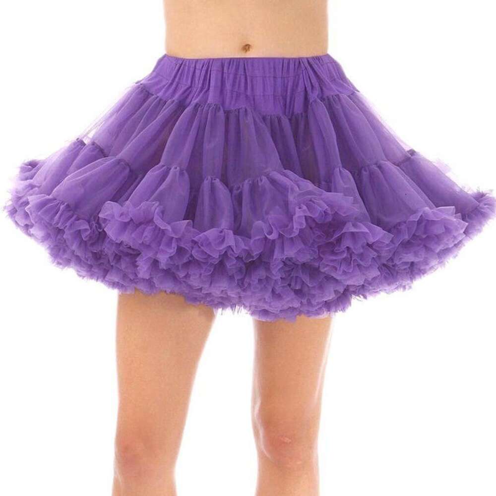 Tulle Lolita Tutu Skirt With Cloudy Hem Boneless Elastic Waist Soft Mesh Short Skirts Rockabilly Petticoat Crinoline Underskirt