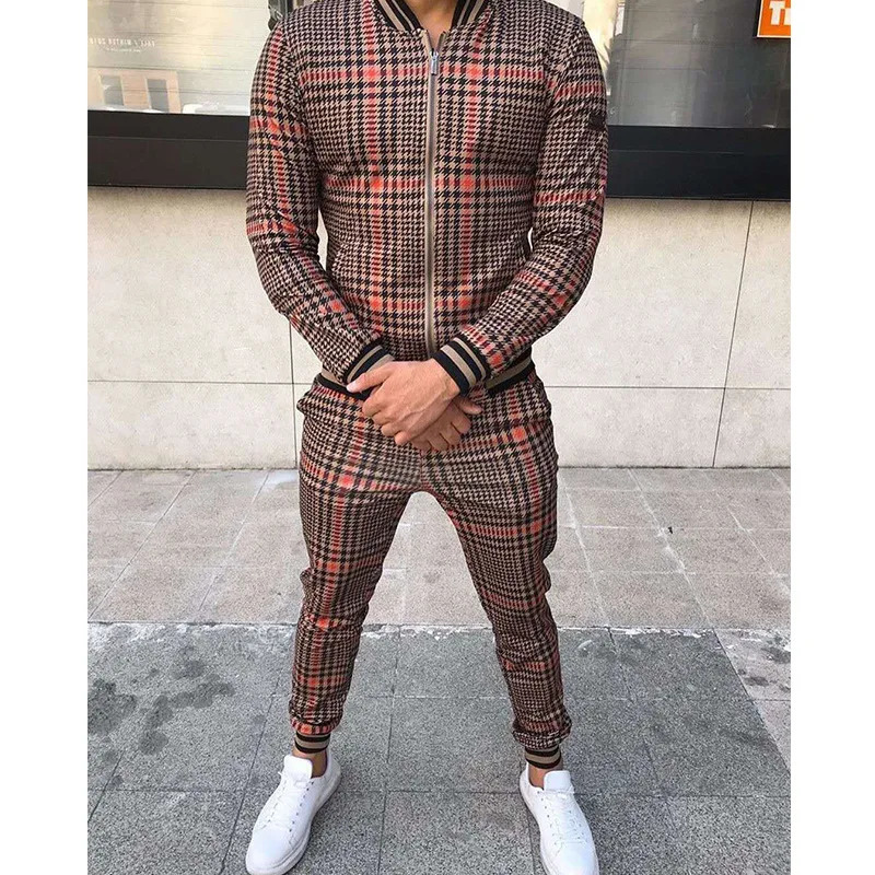 Gentlemen Tracksuit Set Jackets Sets Men Suit Fashion Sportsuit Sweatshirts Sportswear CoatPant 240311