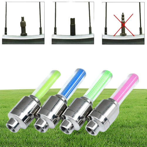 Bike Lights Car Motorcycle Neon Lights Wheel Tyre Valve Cap Flash Led Light Lamp Accessories Tire Rim Valve Wheel StemDPY3