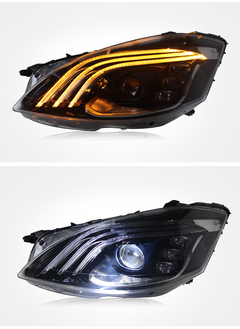Car Lights For W221 Headlights 2006-2012 S300 S400 Upgrade Full LED Auto Headlight Assembly Maybach Design Front Lamp