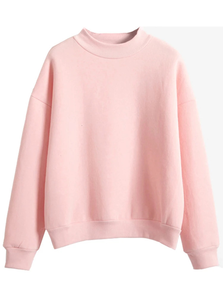 Women Kintted Autumn Simple Casual Sweatshirt Round Ncek Pullover Female Hoodies Long Sleeve Loose Solid Colour Outwear Tops 240318