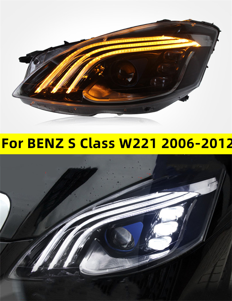 Car Lights For W221 Headlights 2006-2012 S300 S400 Upgrade Full LED Auto Headlight Assembly Maybach Design Front Lamp