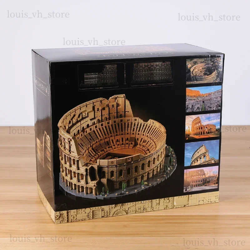 Free shipping IN STOCK 9036Pcs 86000 Movie Series Architecture City The Italy Roman Colosseum Model Building Blocks 10276 Bricks Kids Toys