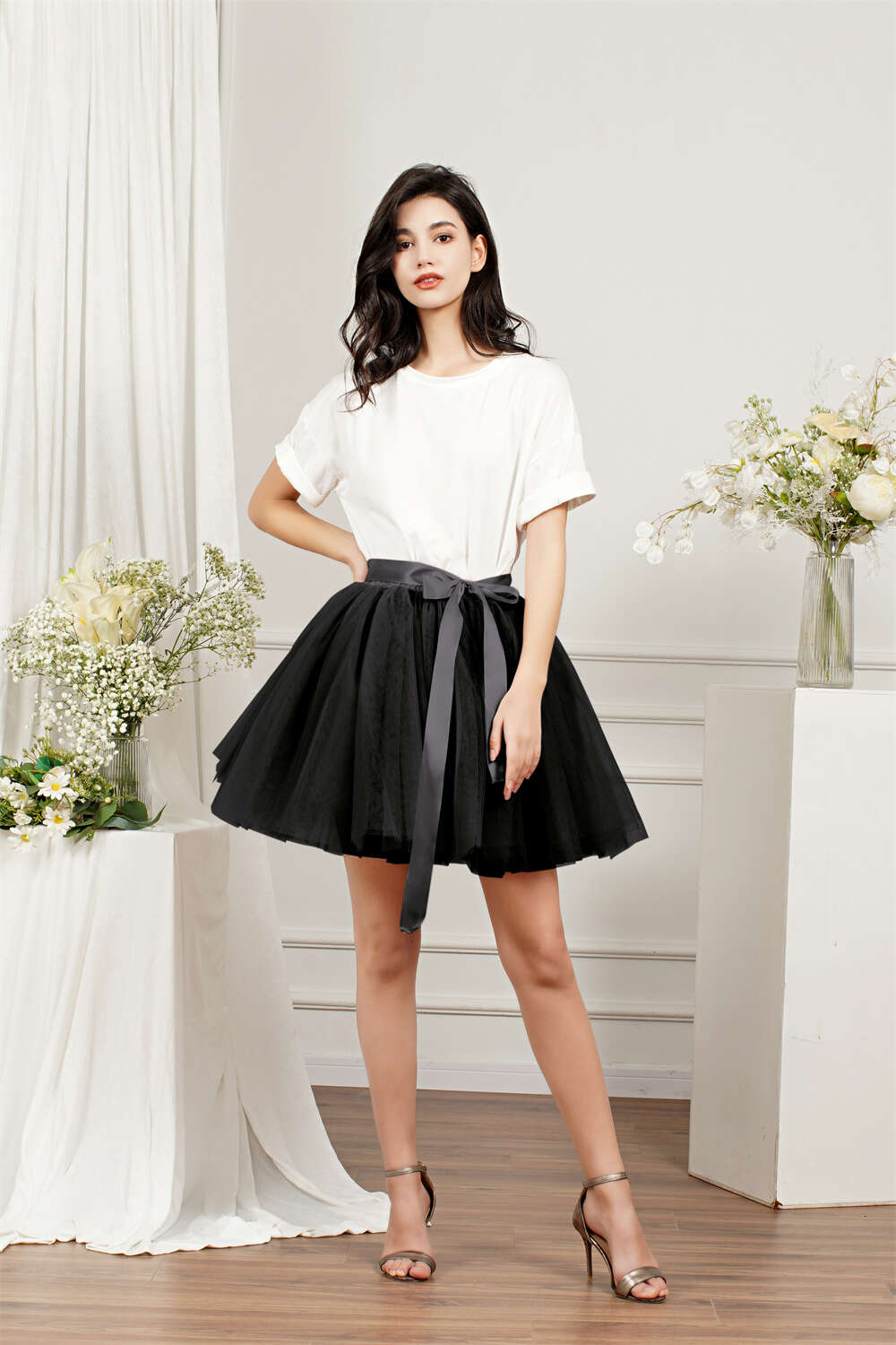 Vintage Tulle Women Short Skirt 5 Layers 10 Colors Tutu Mini Skirts Ballet Dancewear Party Costume Lolita Weddinng Petticoat s