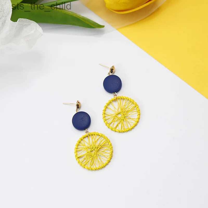Dangle Chandelier Yellow Comes Summer Beach Sweet Lemon Yellow Earrings Collection Hyuna Style Cute Flower Study Earrings Korea Simple VersatileC24326