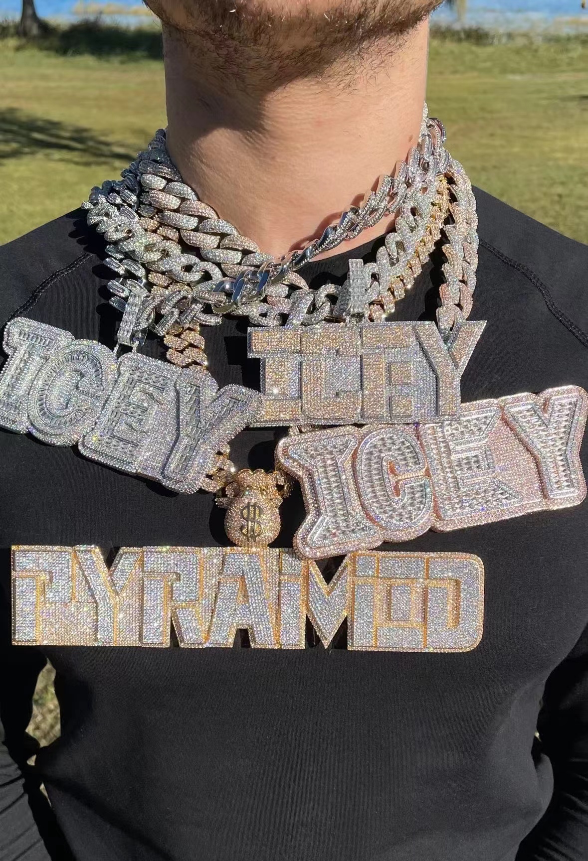 Custom Moissanite Pendant Diamond Vvs1 Passes Diamond Tester Hiphop Vvs Custom Pendant for Men