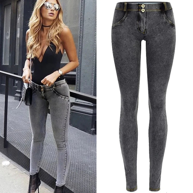 Stretch Jeans Low Waist Women Tight Skinny Denim Pants Buttock Push Up Leggings Female Pull On Pencil Trousers Bodycon Jeggings 240320