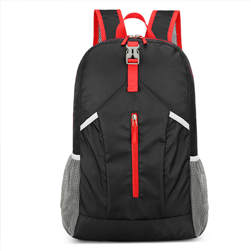 outdoor splash proof sports backpack with foldable storage bag and large capacity backpack