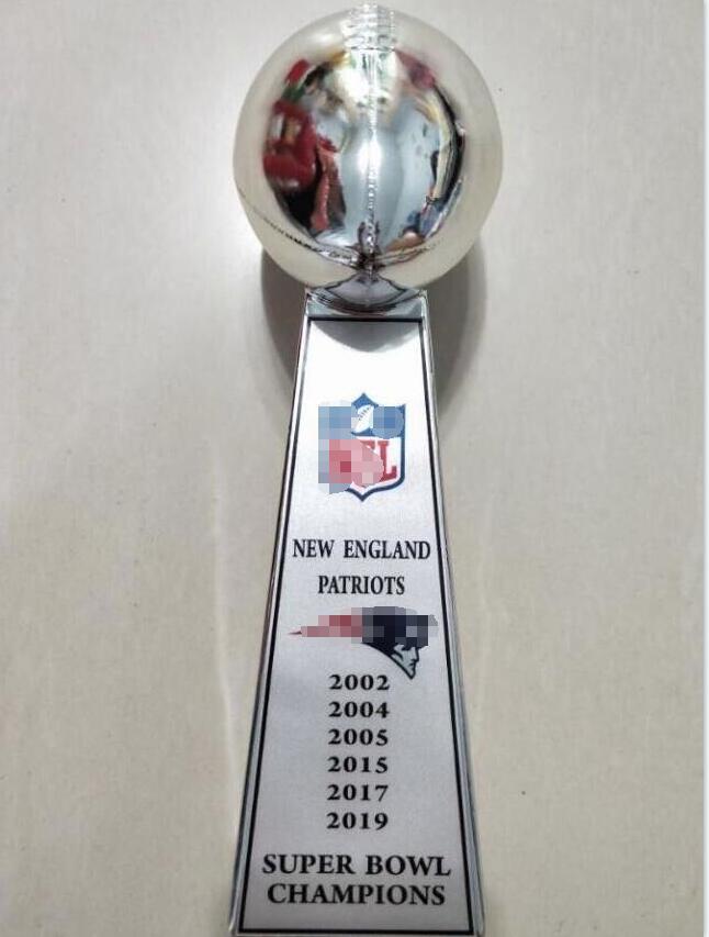24CM Lombardi Trophy Super Bowl Champions Team Souvenir All Team 10inch Resin Trophy Fan Gift 1966 to 2024 Year Championship Gift Wholesale