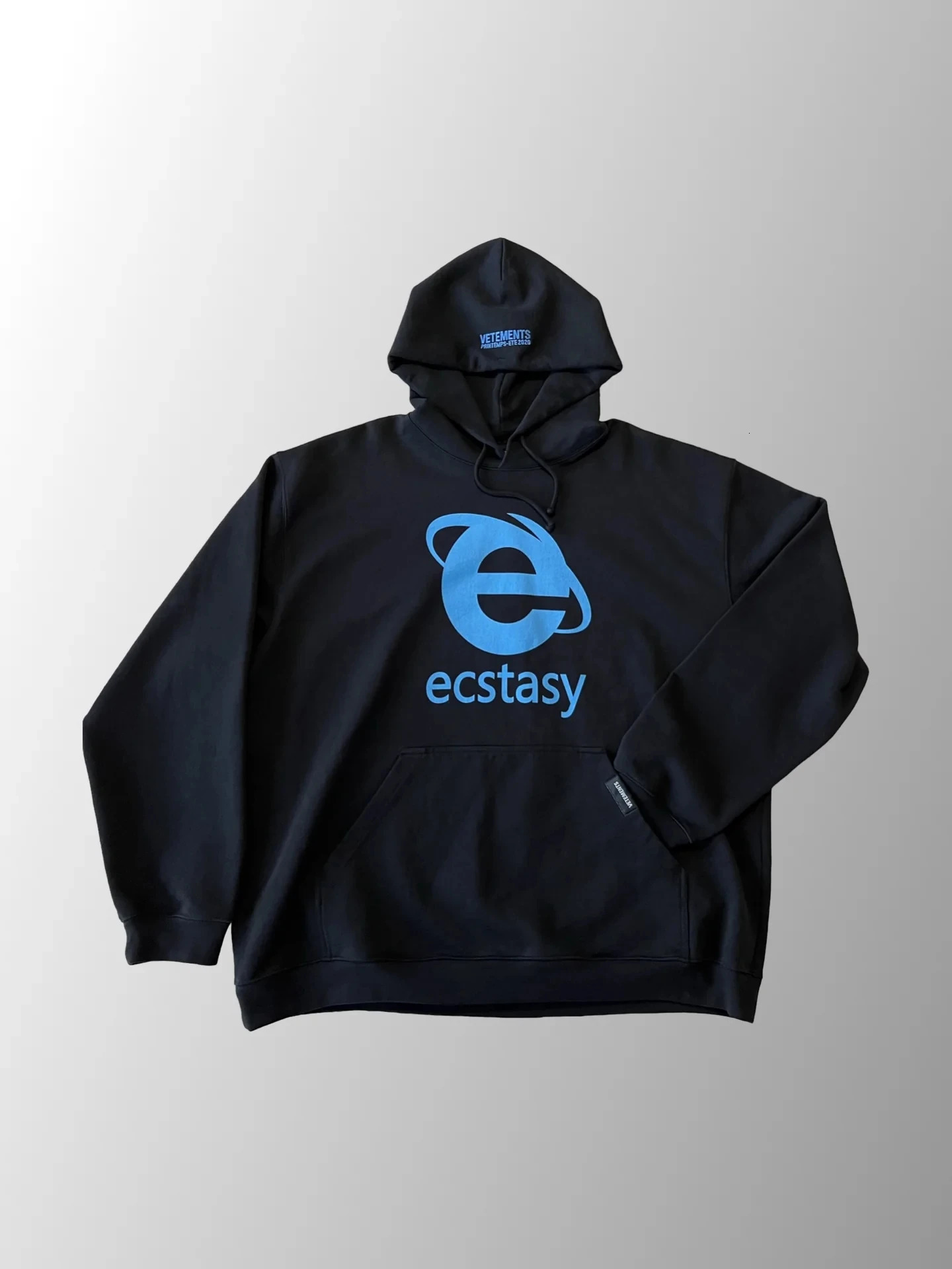 Streetwear Ecstasy Hoodie Y2K Mens Hip Hop Letter Printing Oversized Pullover Sweatshirt Harajuku Gothic Tops Clothes 240312
