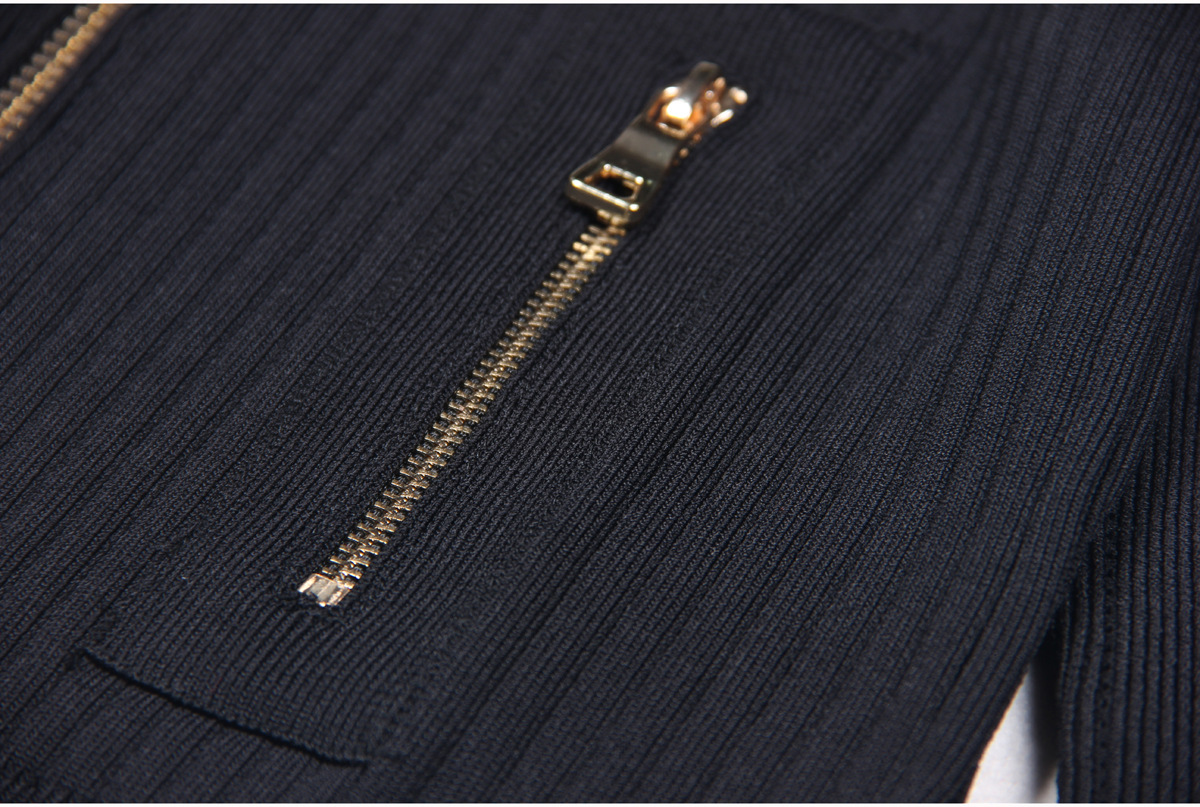 3020 2024 Runway Spring Summer Brand Same Style Sweater Long Sleeve Crew Neck Fashion Clothes Black White