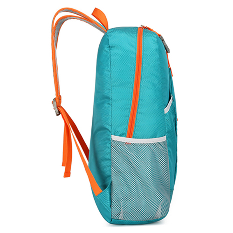 outdoor splash proof sports backpack with foldable storage bag and large capacity backpack