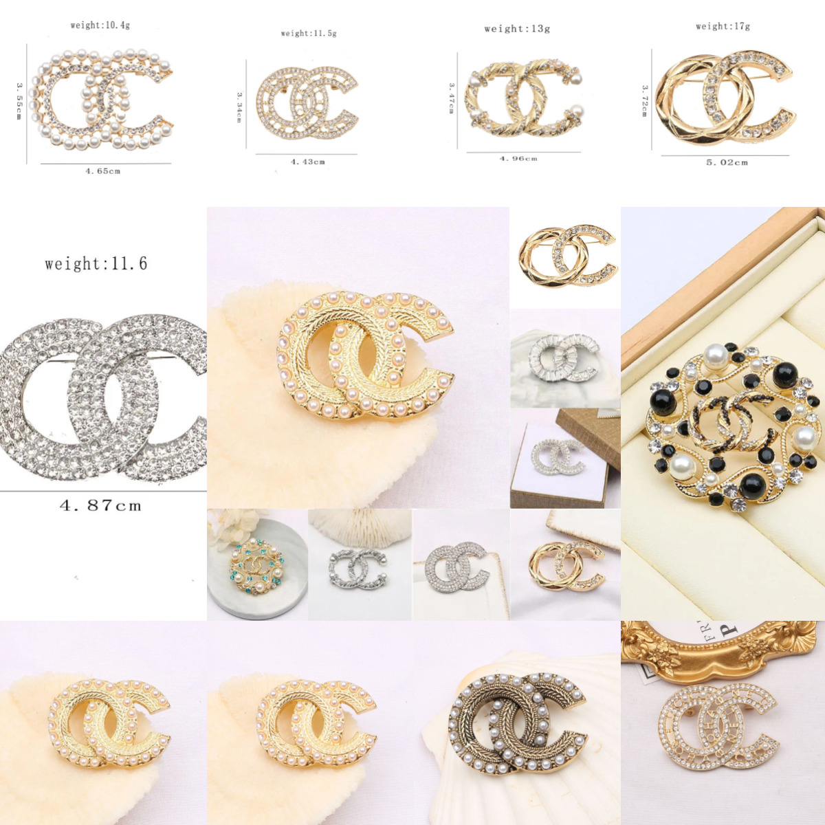 Lots Women Girl Elegant Men Luxury Designer Brand Classic Letter Brooch 18K Gold Plated Inlay Crystal Rhinestone Brooch Charm Pearl Pins Wedding Party Gift Jewelry