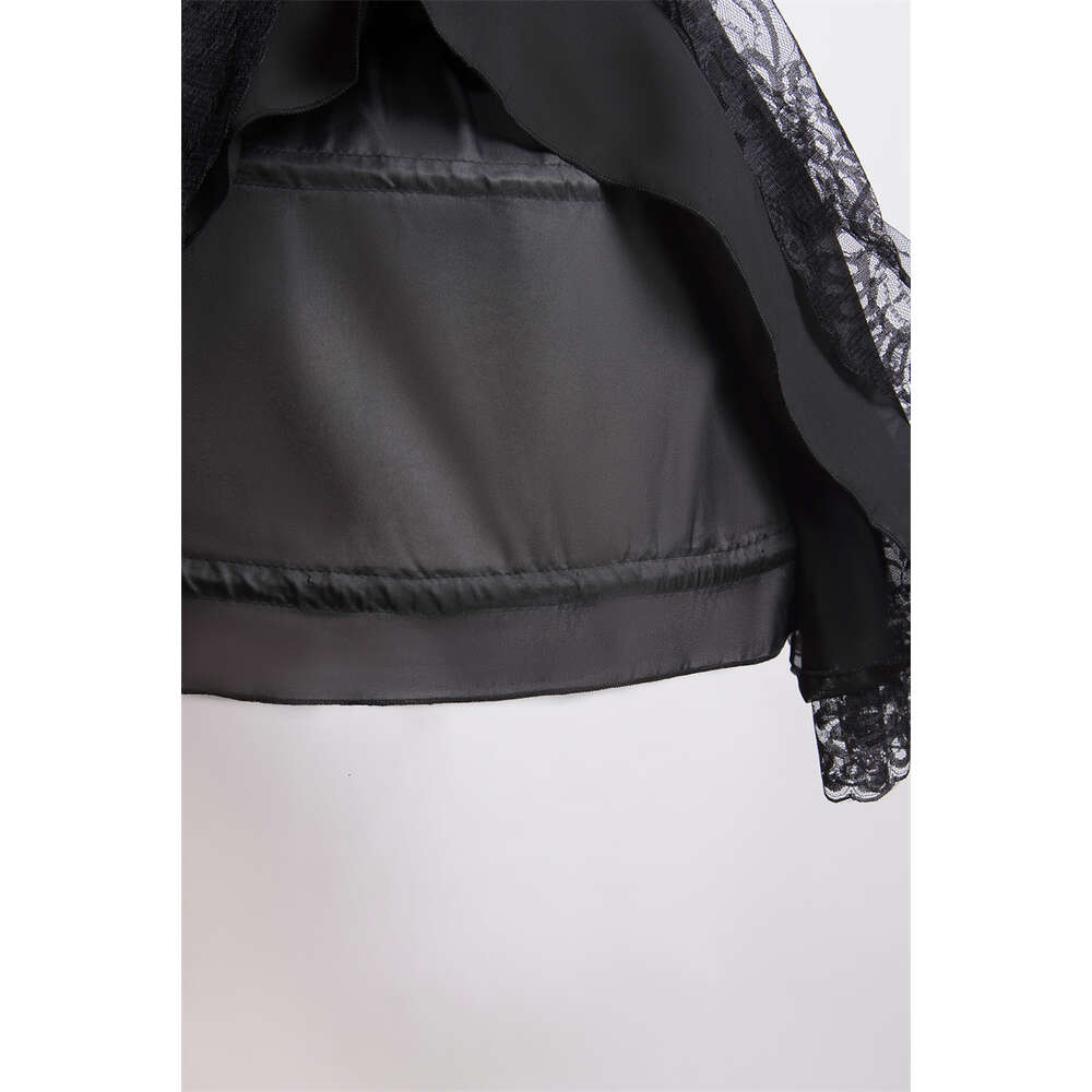Misshow Lolita Lace Edge Skirt Solid White Black Puffy Hoops Petticoat For Party Dance Tutu Short Dress Underskirt 0914
