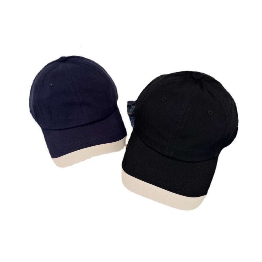 Korean Version of Color Blocking Versatile, Big Head, Round Face, Small Baseball Women, Enlarged and Deepened Soft Top, Wide Brim, Duckbill Cap for Me