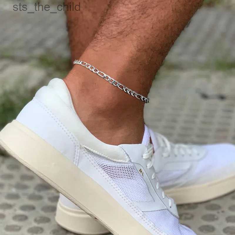 Anklets Figaro Chain Anklet Figaro Chain Ankle Bracelet for Men Daily Anklet AdjustableC24326