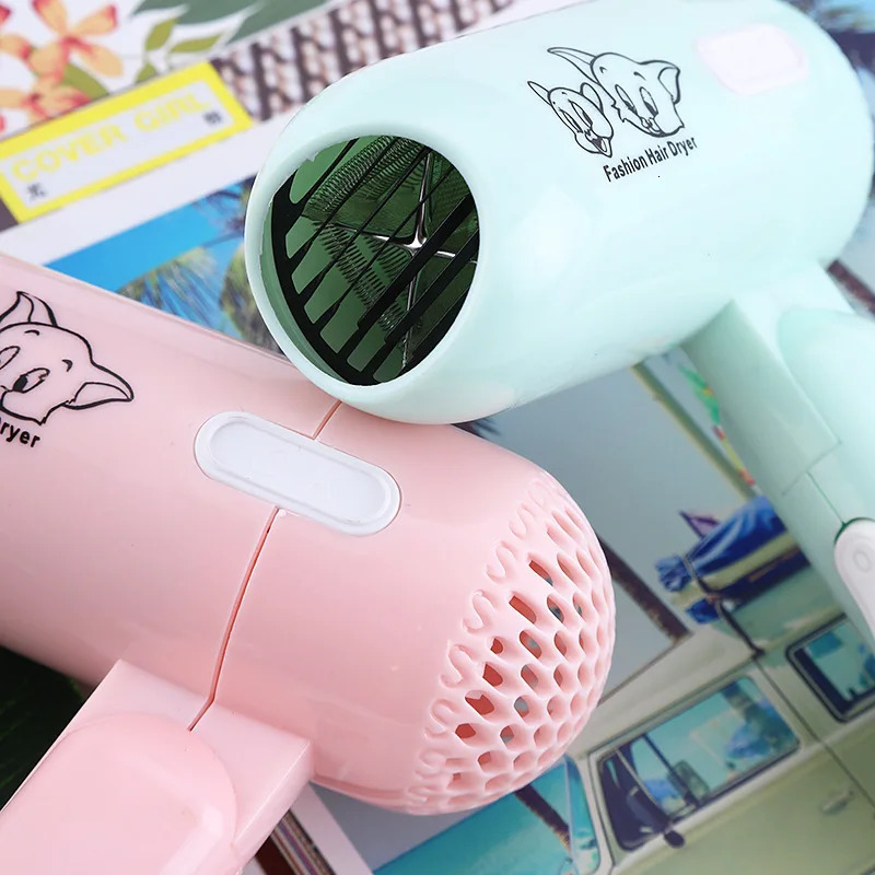 Fashion Mini Folding Hair Dryer 400w Low Power Radiation Proof Household Travel Dormitory Hair Dryer Barber Salon Modeling Tool 240317