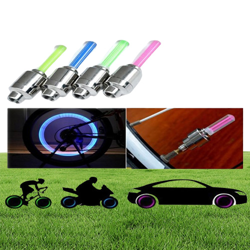 Bike Lights Car Motorcycle Neon Lights Wheel Tyre Valve Cap Flash Led Light Lamp Accessories Tire Rim Valve Wheel StemDPY3