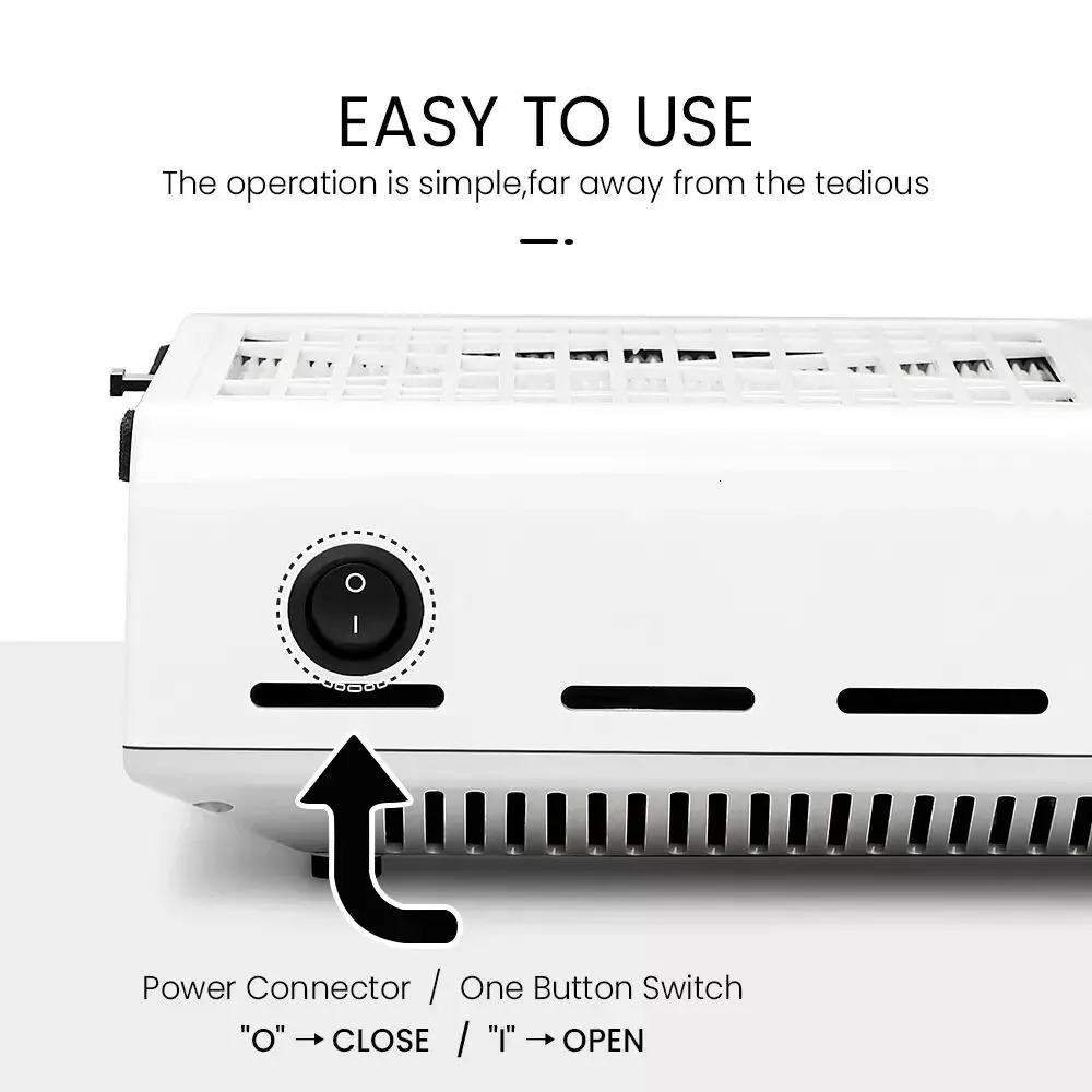 180W Nail Dust Collector ctor Fan For Manicure Machine Powerful Nail Vacuum Cleaner With Remove Filter Nail Salon Equipment 240321