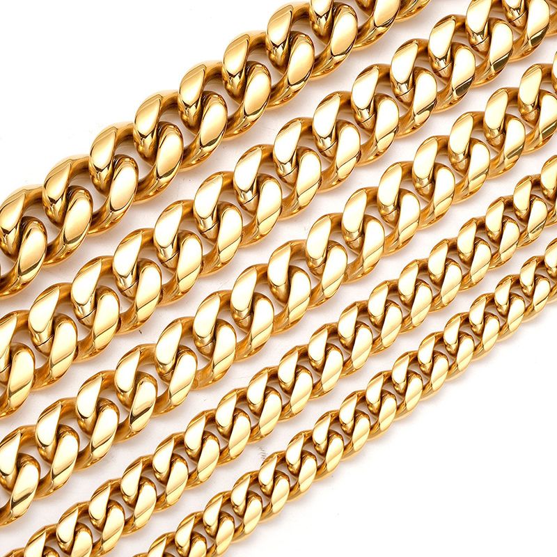 Miami Cuban Link Chain Necklace Designer Men 12Mm 14Mm Wide Micro Inlaid Cz Diamond In Buckle Rock Rapper Hip Hop Gold Jewelry Women Personalize Gift