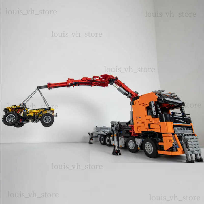 Free shipping Main Transporter MOC118230 Electric Crane 4351 Hightech Parts Building Blocks for Adults Educational Toys Vehicles Models Gift