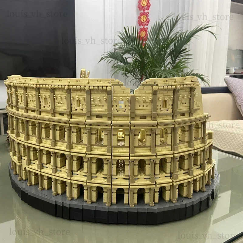 Free shipping IN STOCK 9036Pcs 86000 Movie Series Architecture City The Italy Roman Colosseum Model Building Blocks 10276 Bricks Kids Toys