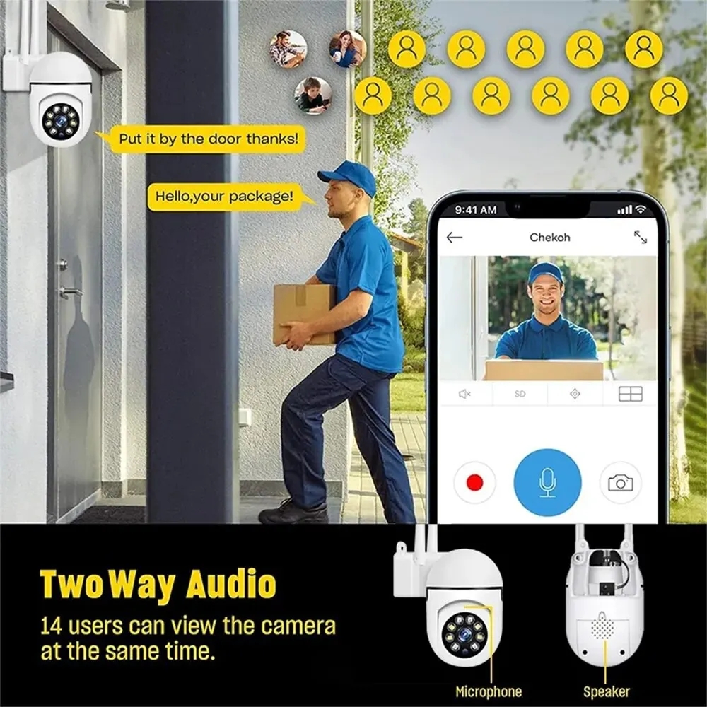 5G WiFi Surveillance 5MP IP Camera IR Full Color Night Vision Security Protection Motion CCTV Outdoor Waterproof Cameras Indoor Monitoring
