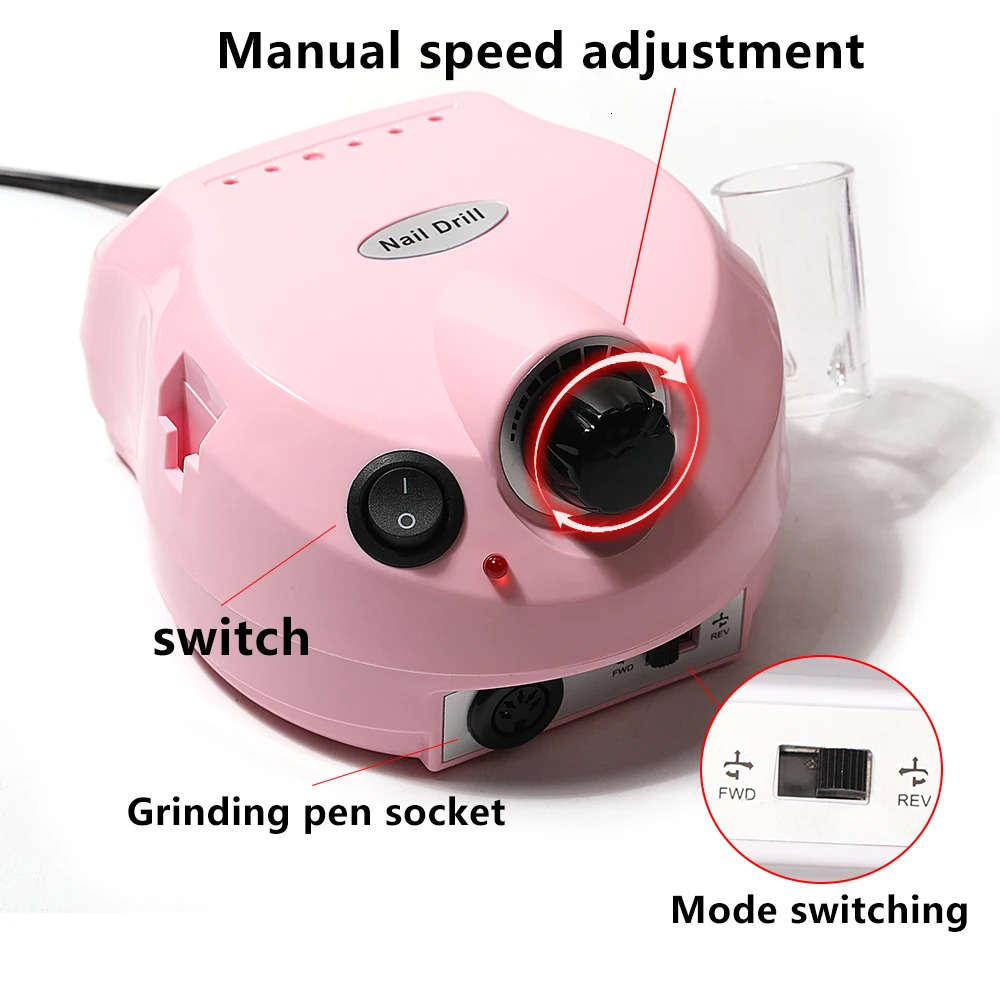 LINMANDA Adjustable 35000RPM Electric Nail Drill Machine Sanding Cutter Pedicure Manicure Drill Set Nail Polishing Equipment 240321