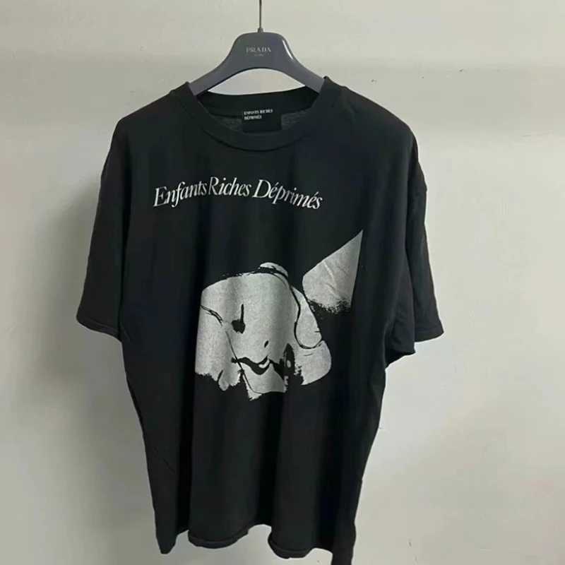 Men's T-Shirts Enfants Riches Dprimes Round Neck Vintage Tee Street Fashion Summer Cotton Loose Men Graphic T Shirts Pro Choice J240219