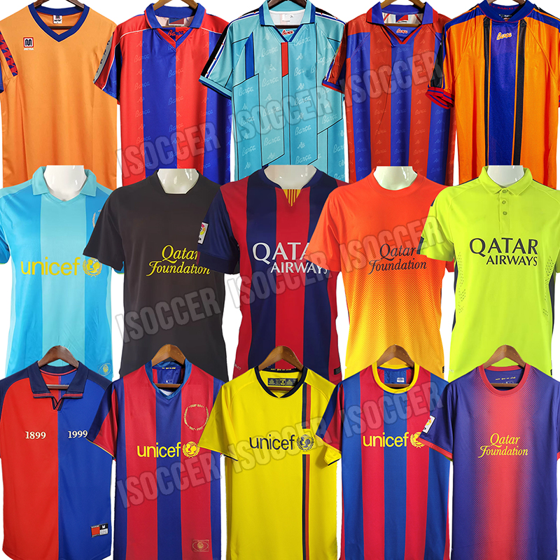 Retro barcalona soccer jerseys 1991 1992 1995 1996 1997 1998 1999 2000 RONALDINHO PUYOL XAVI INIESTA RIVALDO football shirt 80 82 91 92 95 96 97 98 99 00 11 12 13 14 15 16 18