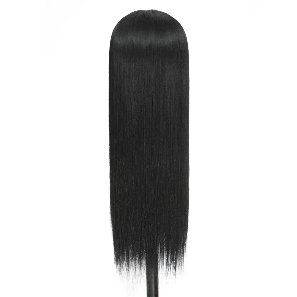 150% Density For Black Women Daily Use U Part 40Inch Long Straight Synthetic V Shape Glueless Cosplay Party Wigs