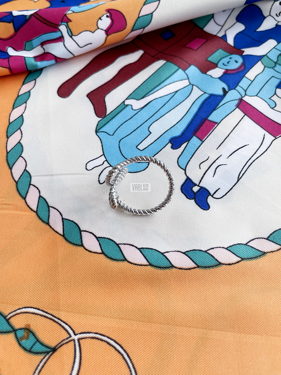 Women Weave Scarf Ring Metal Scarves Buckle 90cm Bandanas Holder Button Elegant Style Fashion Accessories Decoration Gift Cord'H