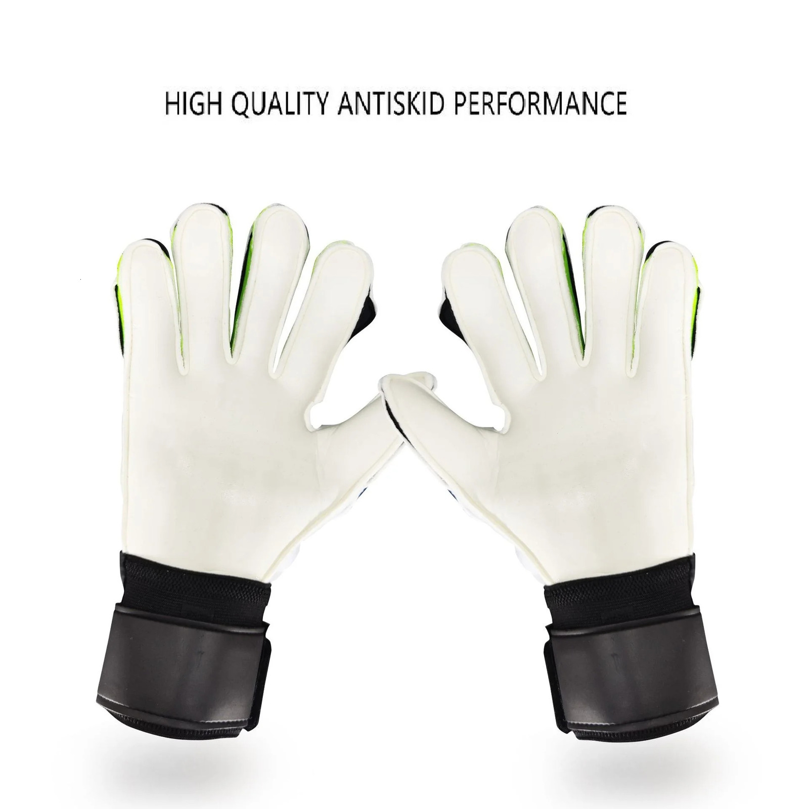 1 Pair Goalkeeper Gloves WearResistant Latex Football NonSlip Protective Gear Outdoor Sports Equipment Universal Style 240318