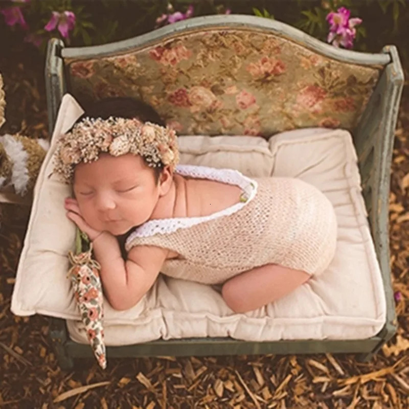 born Pography Props Stuffed Mini Mattress Posing Pillow Set Thicken Cushion Mat Bedding for Studio Po Shooting Backdrop 240313