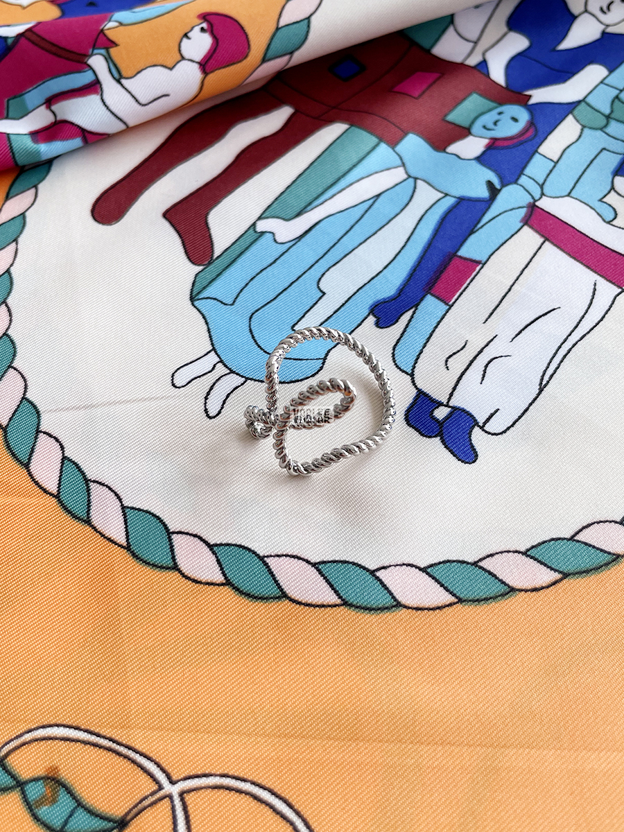 Women Weave Scarf Ring Metal Scarves Buckle 90cm Bandanas Holder Button Elegant Style Fashion Accessories Decoration Gift Cord'H
