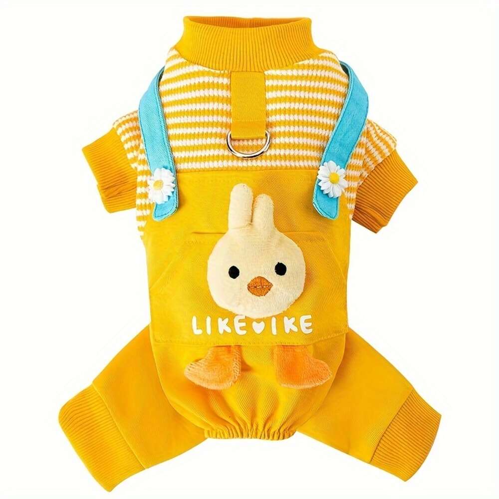 dogs cats autumn and winter warm threedimensional chicken traction four corner suspenders dog plus fleece pet comfortable soft classic cute teddy clot