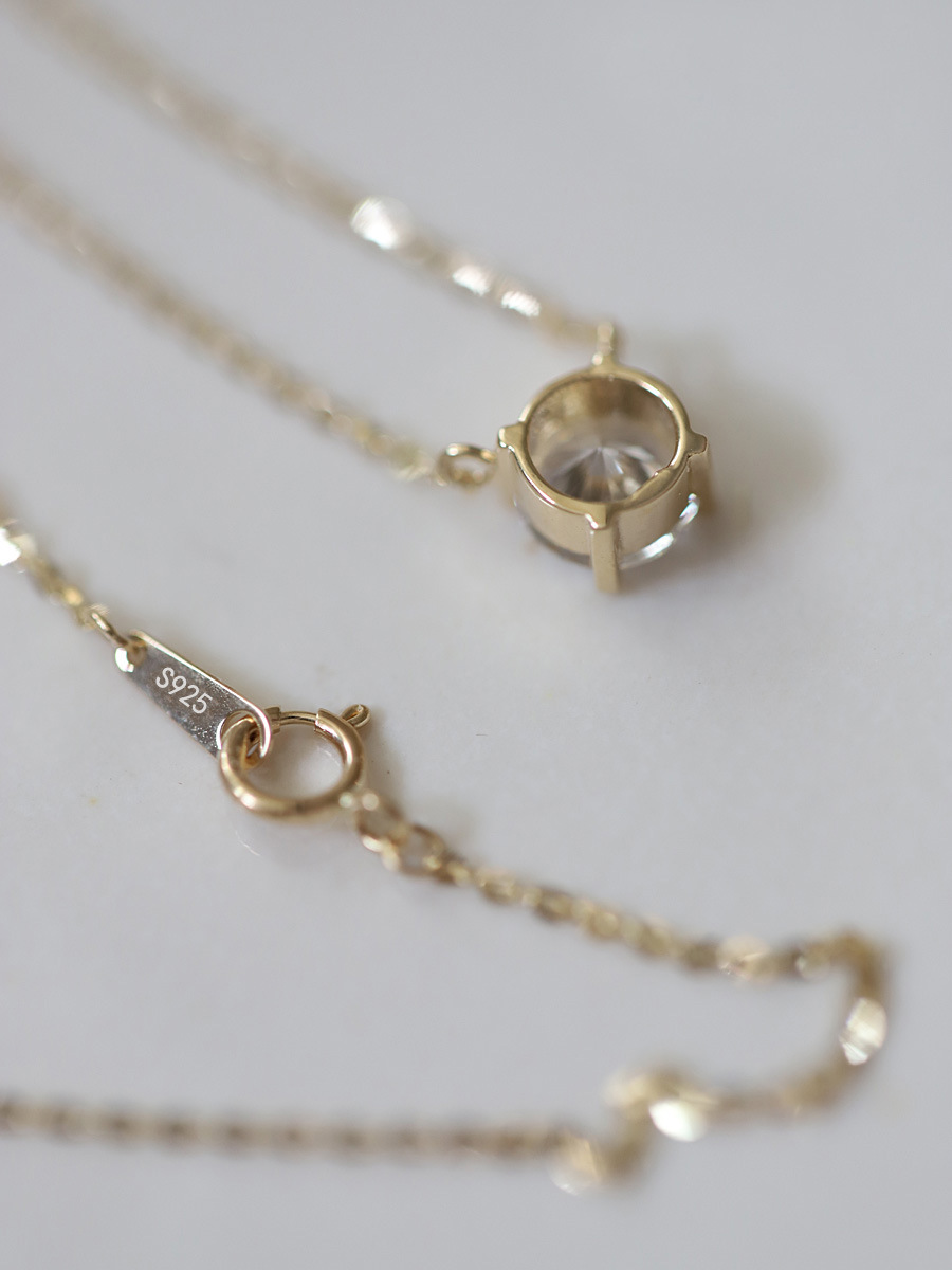 2024 Choucong Moissanite Dia Pendant Simple Fashion Jewelry Real 100% Sterling Sier 14K Gold Solitaire Gemstones Women Beach Clavicel Necklace Gift