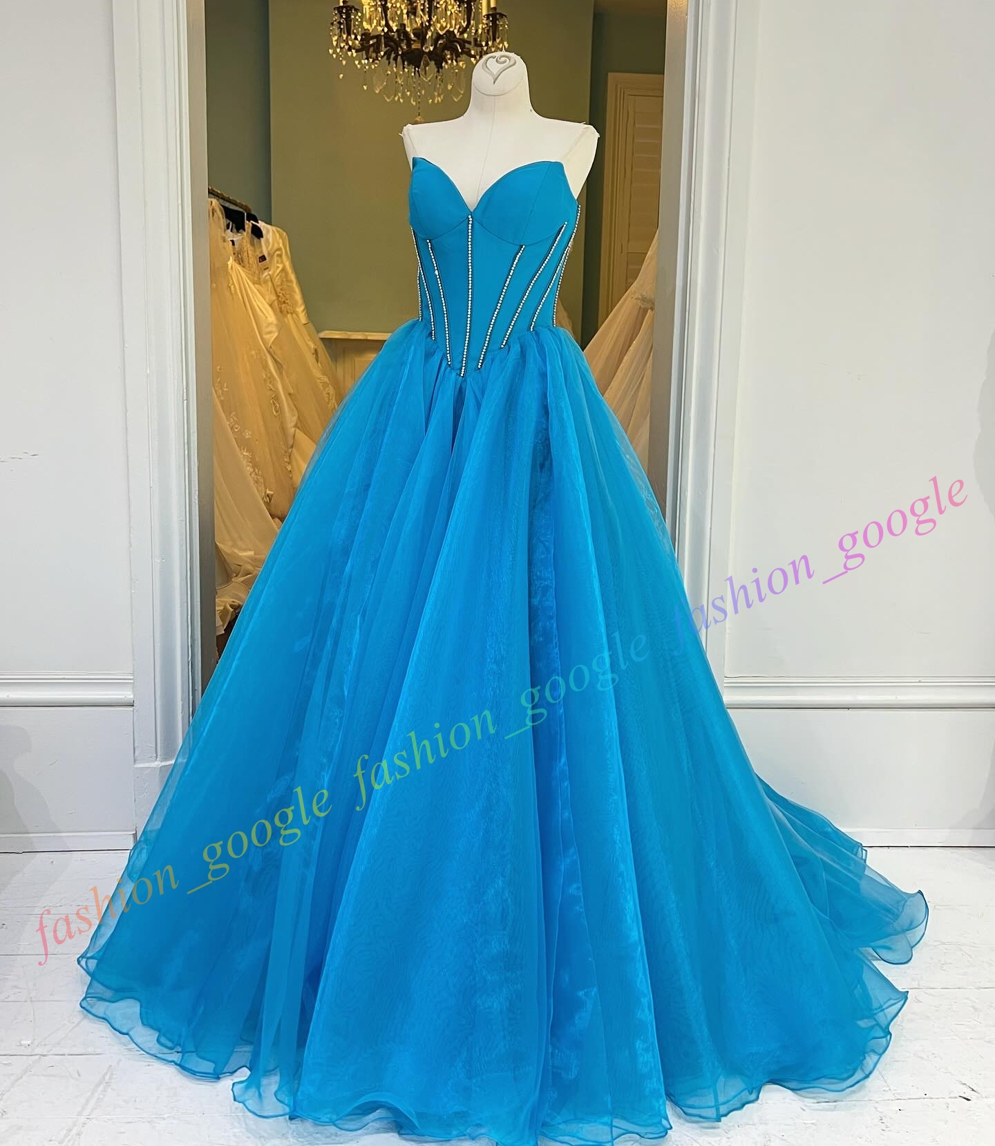 Corset Ballgown Prom Dress Sweetheart Crystals Lady Pageant Prom Spring Winter Evening Hoco Gala Cocktail Red Carpet Gown Special Occasion Sweet 15/16