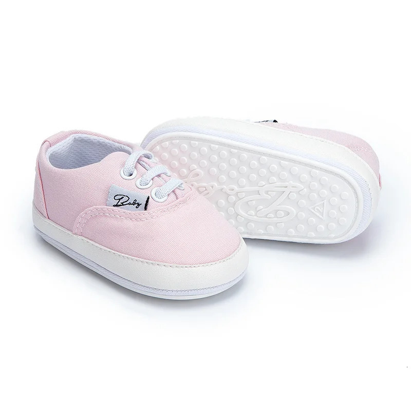 born Baby Shoes Boys Girls Toddler Canvas Sneakers Rubber Non Slip Soft Sole Infant First Walkers 018 Months 240313