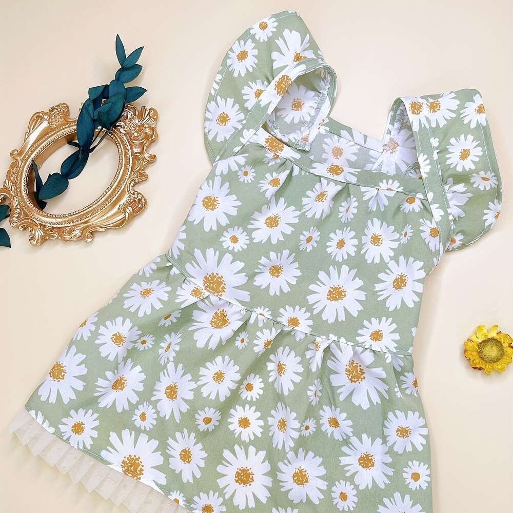 cute daisy print dog dress ideal celebrations special ocns suitable for small medium large breeds