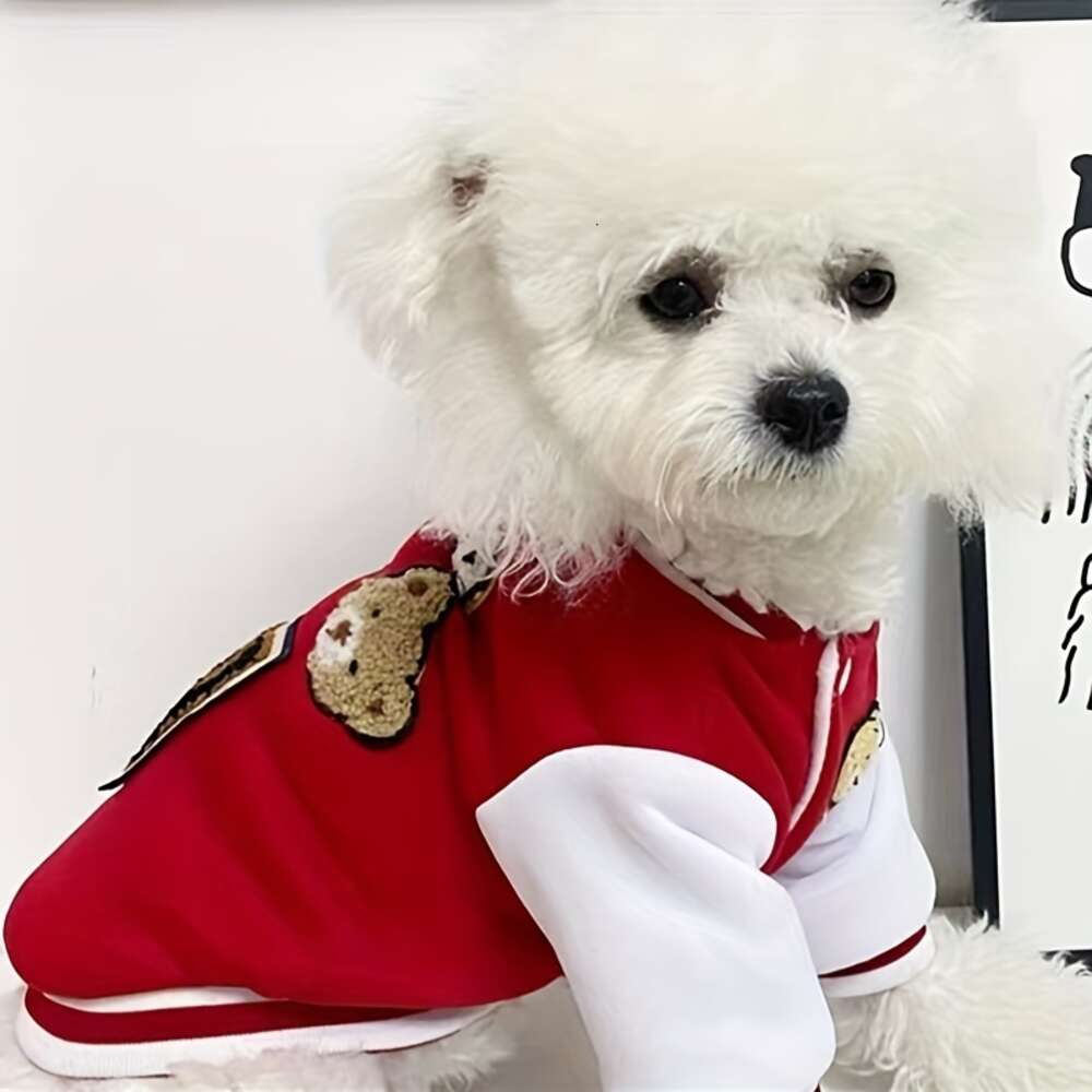 1pc Cool Pet Baseball Sweater for Autumn and Winter Dog Warm Clothes
